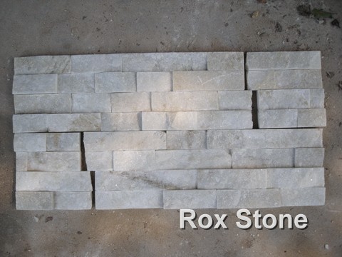 Natural White Quartzite Ledge Stone Corner