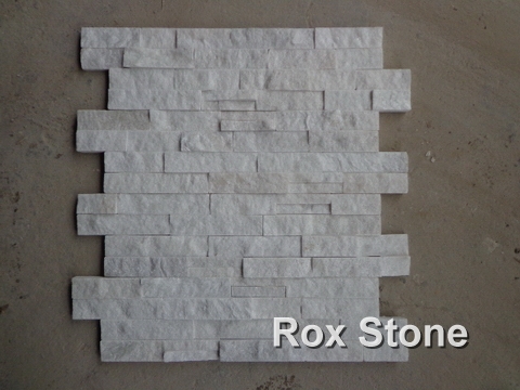 Interlock Pure white Quartzite cultured stone