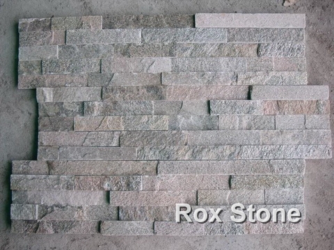 Pink Quartzite Cultured Stone 60*15cm Bricks