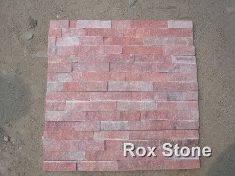 Red Quartzite Cultured Stone 60*15cm Bricks