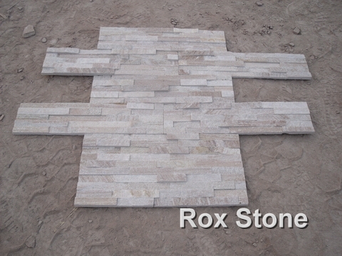 Sliver sands Quartzite Stacked Stone Veneer 