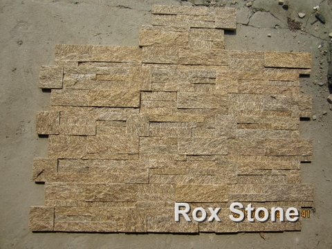 Yellow Quartzite Cultured Stone 18*35 S shape